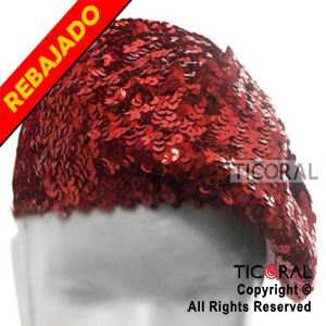 SOMBRERO BOINA LENTEJUELA ROJO HS2463-1 x 1