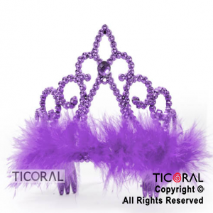 TIARA CON PLUMA LILA HS6371-1 x 1