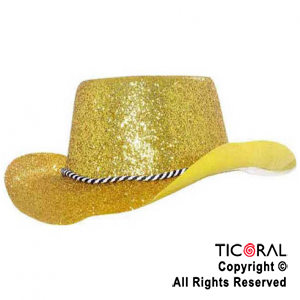 SOMBRERO COWBOY GIBRE DORADO CON PIOLA HS7143 X 1
