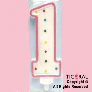 VELA HS7204-2 NUMERO 1 ROSA X 1