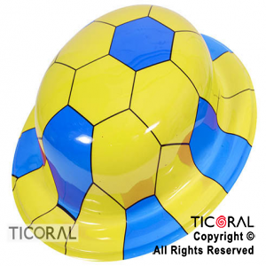 SOMBRERO BOMBIN PELOTA DE FUTBOL DE BOCA JUNIORS PLASTICO HS7046 X 5