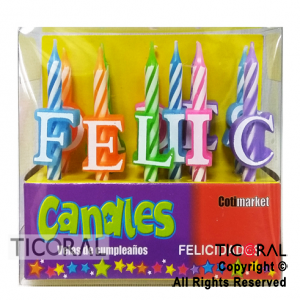 VELA SET FRASE FELICIDADES HS7716 x 1