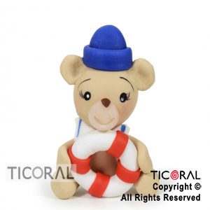 ADORNO MINI OSO MARINERO A.PORC FRIA x 1