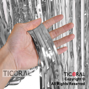 CORTINA METALIZADA (IP) PLATA 2.2MT X 80CM x 1