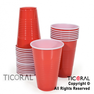 Vaso americano rojo 580 cc Bella Cup x 50 unidades