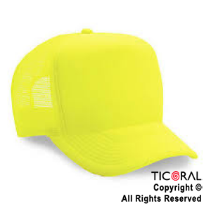 SOMBRERO GORRO TRUCKER FLUO NEON AMARILLO CAP x 1