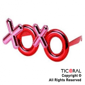 ANTEOJO XOXO ABRAZOS Y BESOS ROJO Y ROSA HS8809 x 1