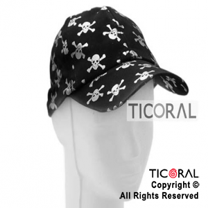SOMBRERO VISERA CALAVERAS PLATA HS4032-2 x 1