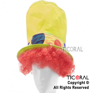 SOMBRERO GALERA PAYASO PELO AMARILLO HS4010-1 x 1