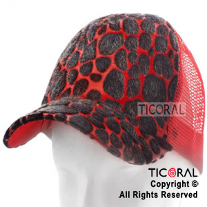SOMBRERO VISERA A.PRINT ROJO PIEL HS4048-3 x 1