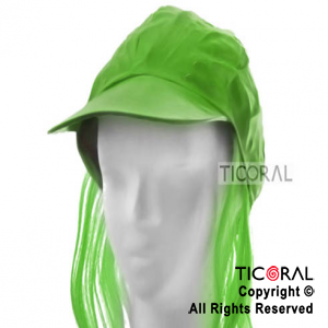 SOMBRERO VISERA VERDE C/PELUCA HS4014-4 x 1