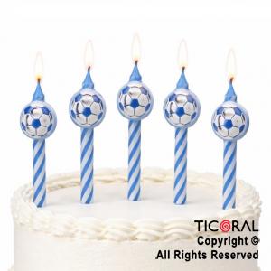 VELA SET PELOTAS FUTBOL AZUL X 6 PIEZAS