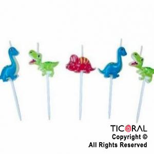 VELA SET DINO X 5 PIEZAS