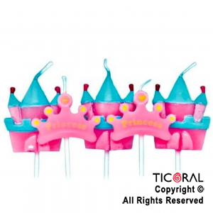 VELA SET PRINCESAS X 5 PIEZAS