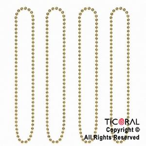 COLGANTE COLLAR DE CUENTAS ORO SET X 4