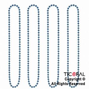 COLGANTE COLLAR DE CUENTAS AZUL SET X 4