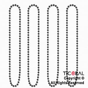 COLGANTE COLLAR DE CUENTAS NEGRO SET X 4