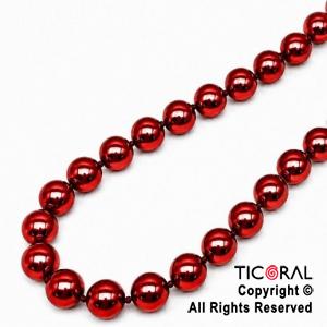 COLGANTE COLLAR DE CUENTAS ROJO SET X 4
