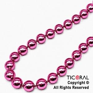 COLGANTE COLLAR DE CUENTAS ROSA SET X 4