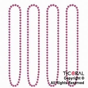 COLGANTE COLLAR DE CUENTAS ROSA SET X 4