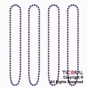 COLGANTE COLLAR DE CUENTAS VIOLETA SET X 4