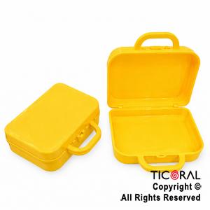 MINI VALIJITA PLASTICA AMARILLO (14 X 4,5 X 10)