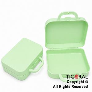 MINI VALIJITA PLASTICA VERDE PASTEL (14 X 4,5 X 10)