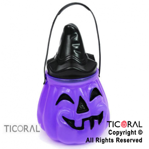 CARAMELERA CALABAZA CON TAPA VIOLETA HALLOWEEN x 1