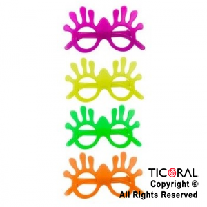 Anteojos manitos fluo colores surtidos x 12