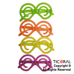 Anteojos espiral fluo colores surtidos x 12