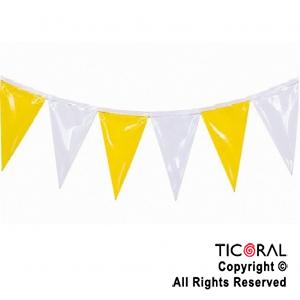 BANDERIN PLASTICO PAPAL COMUNION TRIANGULOS X 3.2 MTS