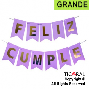 Guirnalda banderin pastel Feliz Cumple - Todo Luminoso