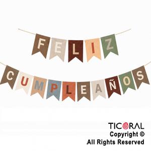 BANDERIN FELIZ CUMPLEA�OS VINTAGE