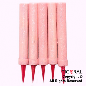 BENGALA CON GIBRE COLOR PASTEL ROSA X 5