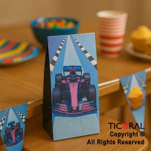 BOLSITA PAPEL AUTO CARRERA FORMULA 1 12.5X24.5CM x 10