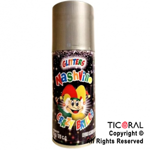 GLITTER BRILLOS EN AEOROSOL EN AEROSOL PLATEADO 120CC X 1