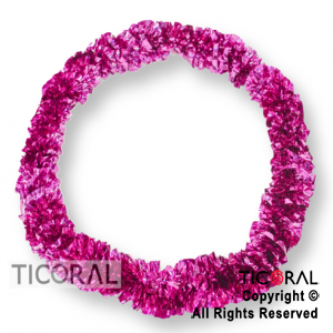 COLLAR HAWAIANO BOA METAL FUCSIA HS644-4 x 6