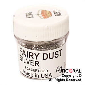 COLORANTE EN POLVO FAIRY GLITTER KING DUST PLATA 4GR x 1
