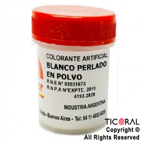 F.COLORANTE BLANCO PERLADO EN POLVO 4 GR x 1