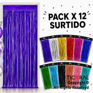 CORTINA METALIZADA LINEA ECONOMICA SURTIDO 2MT X 1MT x 12
