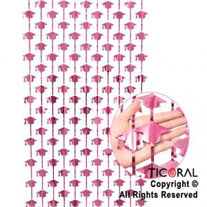 CORTINA EGRESADO GRADUACION METALIZADA ROSA 2 MT X 1MT