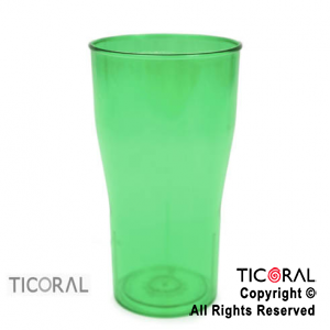 VASO COLA COLOR VERDE x 10