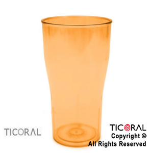 VASO COLA COLOR NARANJA x 10