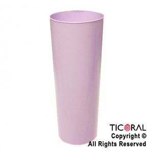 VASO TRAGO LARGO PP KV LILA PASTEL 280CC X 10