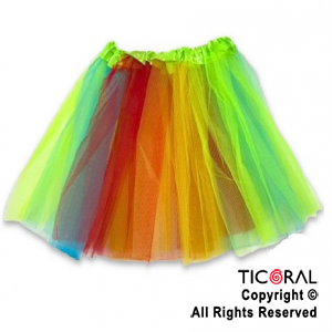 POLLERA TUTU MULTICOLOR x 1