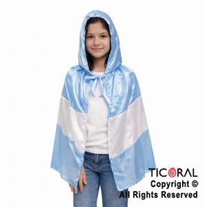 CAPA BANDERA DE ARGENTINA CON CAPUCHA TALLE UNICO NI�O
