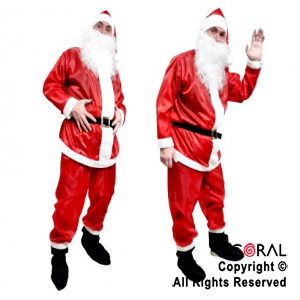 DISFRAZ PAPA NOEL ADULTO TAFETA PC x 1