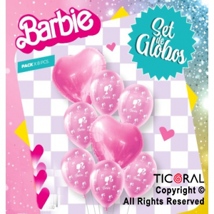 Combo Decoración Cumpleaños Barbie / Cortina / Globos