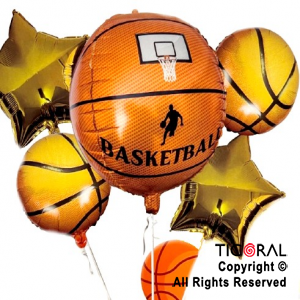 Globo de foil de pelota basket o baloncesto - Tu Fiesta Mola MAzo