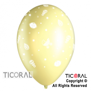GLOBO SEMPERTEX R12 INF FASHION PASTEL AMARILLO BEBITO x 50